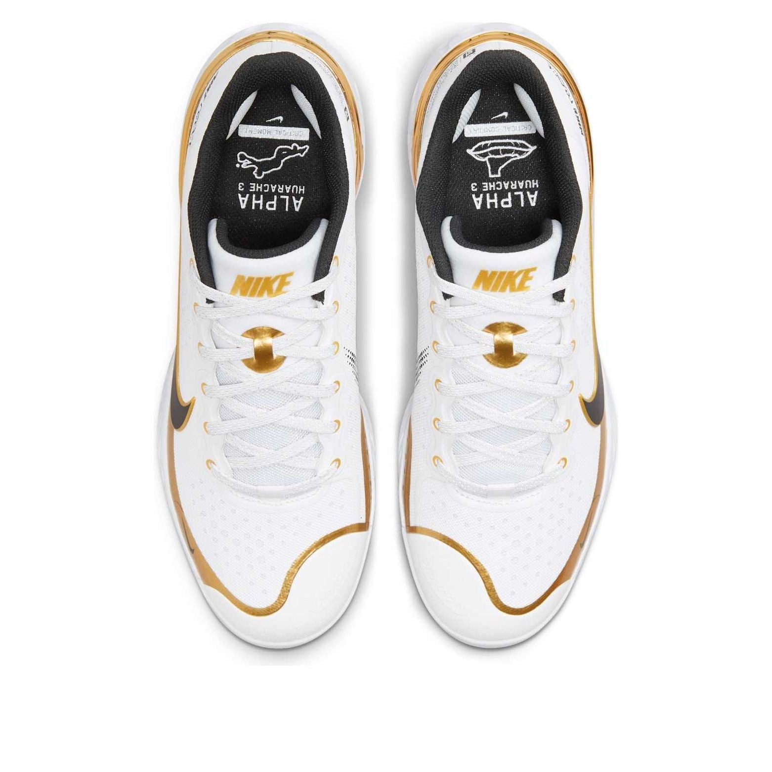 Nike Alpha Huarache Elite 3 Low 'White Metallic Gold' CV3552-106