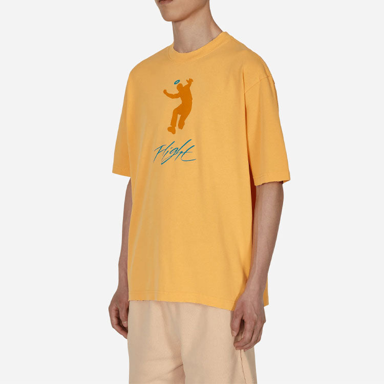 Air Jordan x Union Crossover Solid Color Character Alphabet Printing Round Neck Short Sleeve Asia Edition Yellow DM2840-771