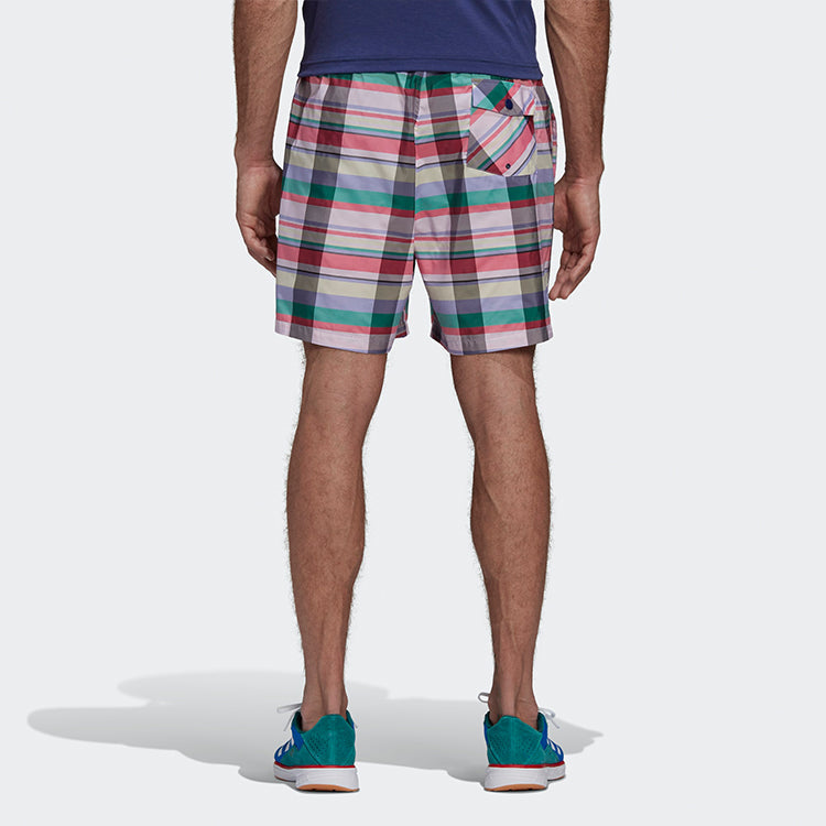 adidas originals x NOAH Water Repellent Shorts waterproof Plaid Red GE1261