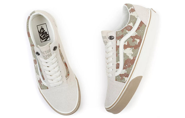 Vans Old Skool Low Top Casual Skate Shoes Unisex Brown Camouflage 'Cream Brown' VN0A5JMIQC4