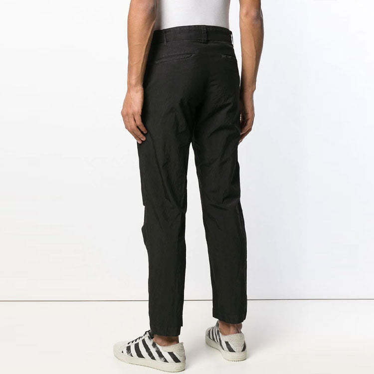 Men's Off-White D Waist Casual Long Pants/Trousers Slim Fit Black OMCA084R19A210211000