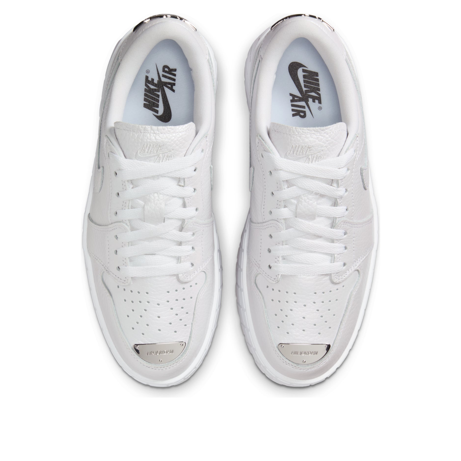 (WMNS) Air Jordan 1 Brooklyn Low 'White Metallic Silver' HF3184-100