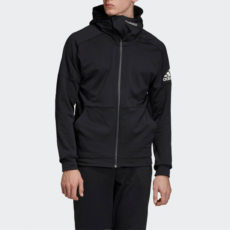 adidas Id Climaheat Logo Printing Reflective Sports Hooded Jacket Black DX9287