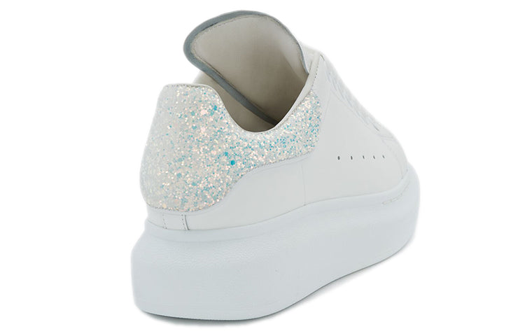 (WMNS) Alexander McQueen Oversized Sneaker 'White Silver Glitter' 558945WIB9T9550