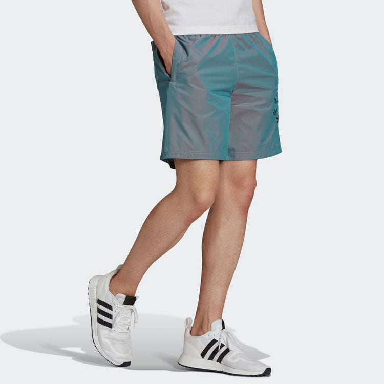 adidas originals St Short Hl Logo Colorful Woven Sports Shorts Gray Blue H41403