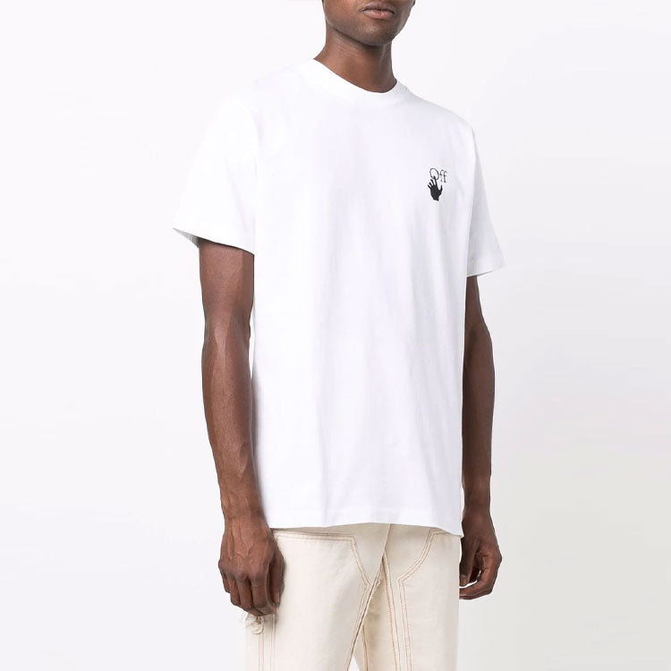 Off-White FW21 Arrow Printing Short Sleeve Version White OMAA027F21JER0050110