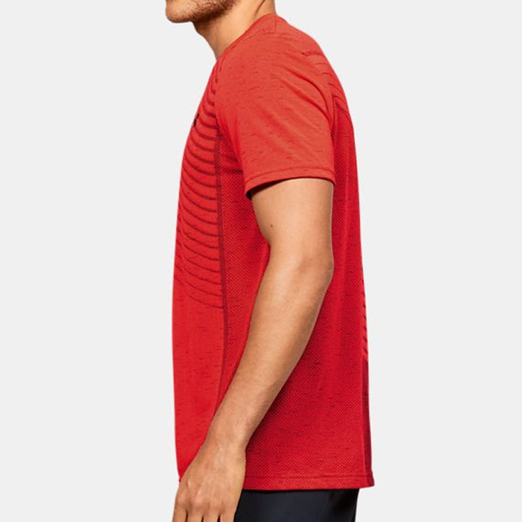 Men's Under Armour Seamless Wave Short Sleeve Red 1351450-628