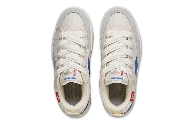 Li-Ning CF 3.0 Skate Shoes 'Beige White Blue' AGCT181-4
