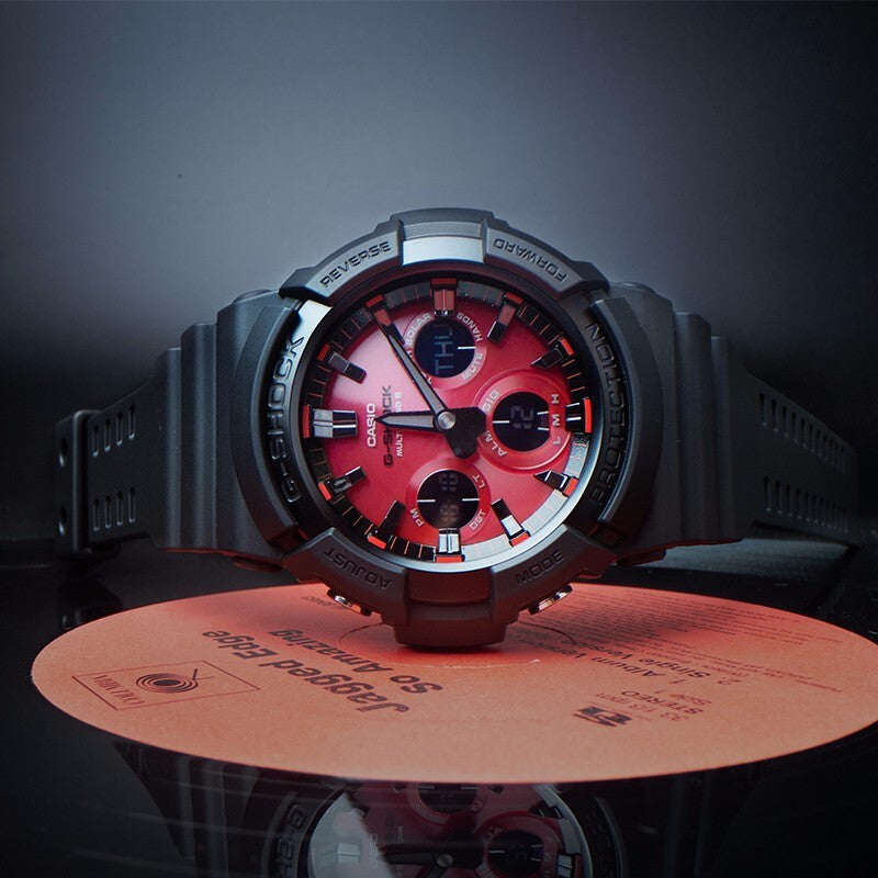 CASIO G-Shock Analog-Digital 'Black Red' GAS-100AR-1A