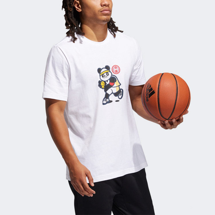 adidas Panda Tee Short-sleeved Sportswear Casual Breathable White GN5147