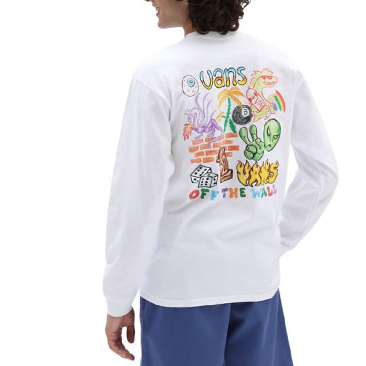 Vans x Crayola Mail Doodle T-Shirt 'White' VN0A7SOEYTZ