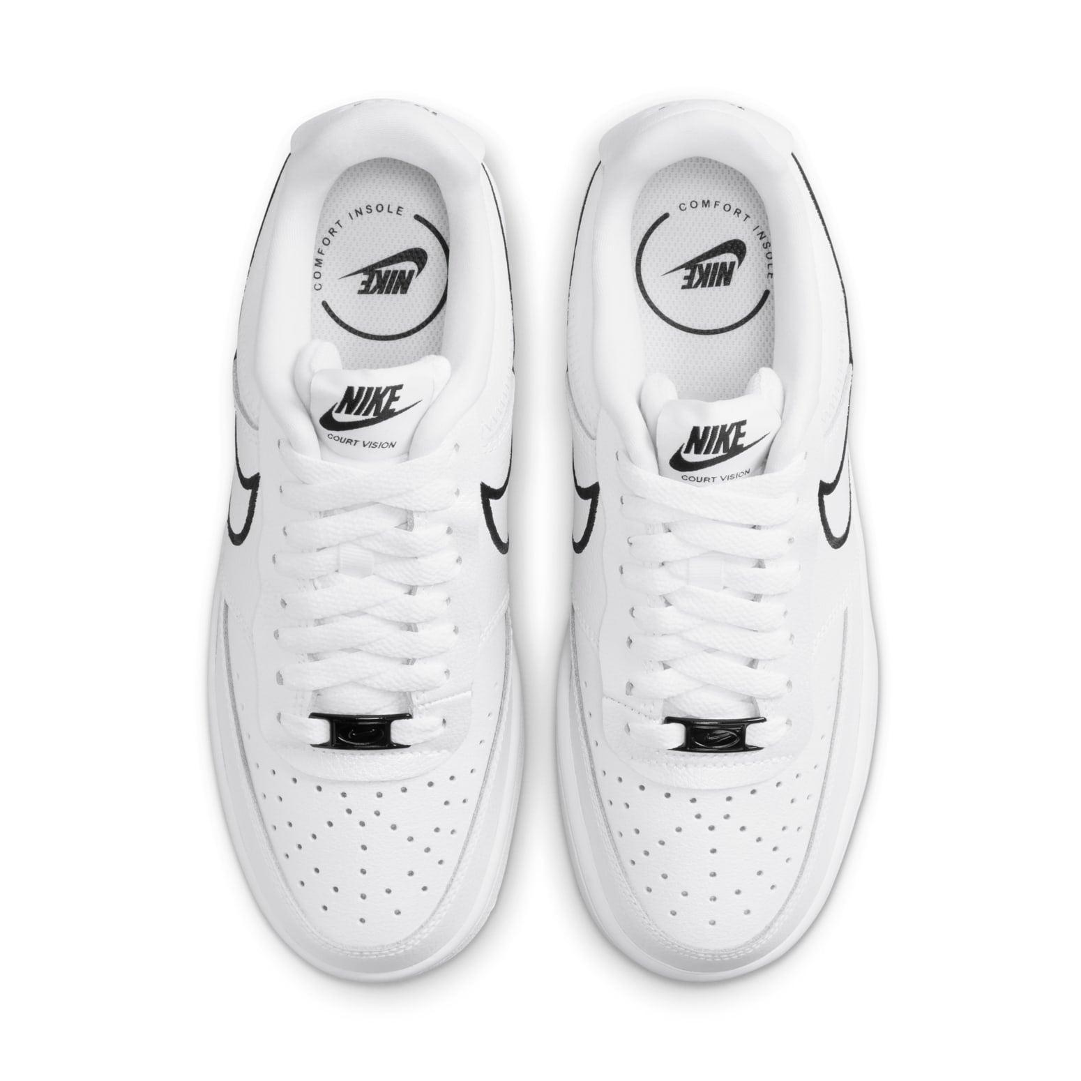(WMNS) Nike Court Vision Low Premium 'White Black' FZ0637-100