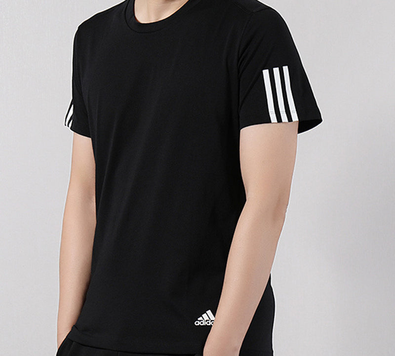adidas Run It Tee Soft Sports Round Neck Short Sleeve Black DZ2487