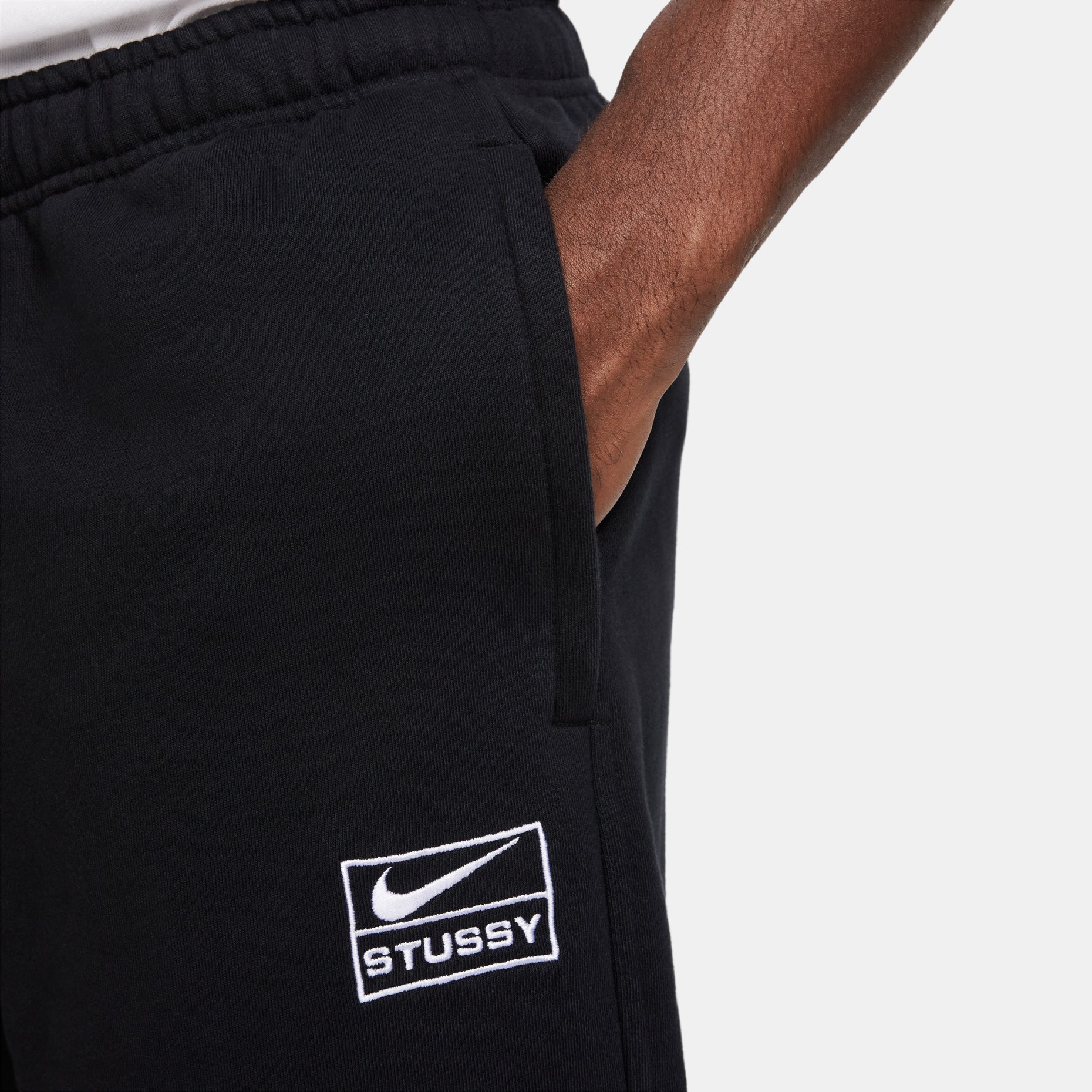 Nike x Stussy Stone Washed Fleece Sweatpants Asia Sizing 'Black' FN5236-010