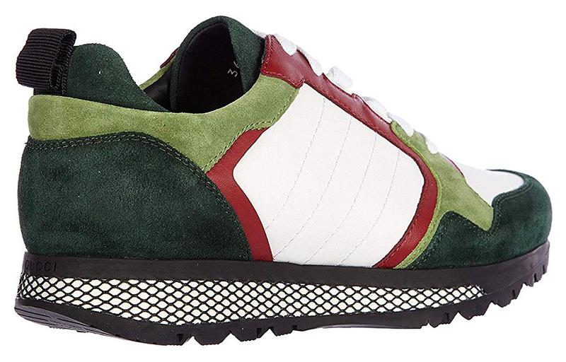 Gucci Suede Leather Trainers 'White Green' 368488-CRJ20-3062
