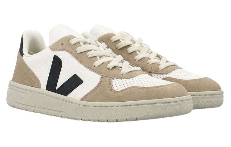 Veja V-10 Chromfree Low-Top Sneakers 'White Beige Black' VX0503138