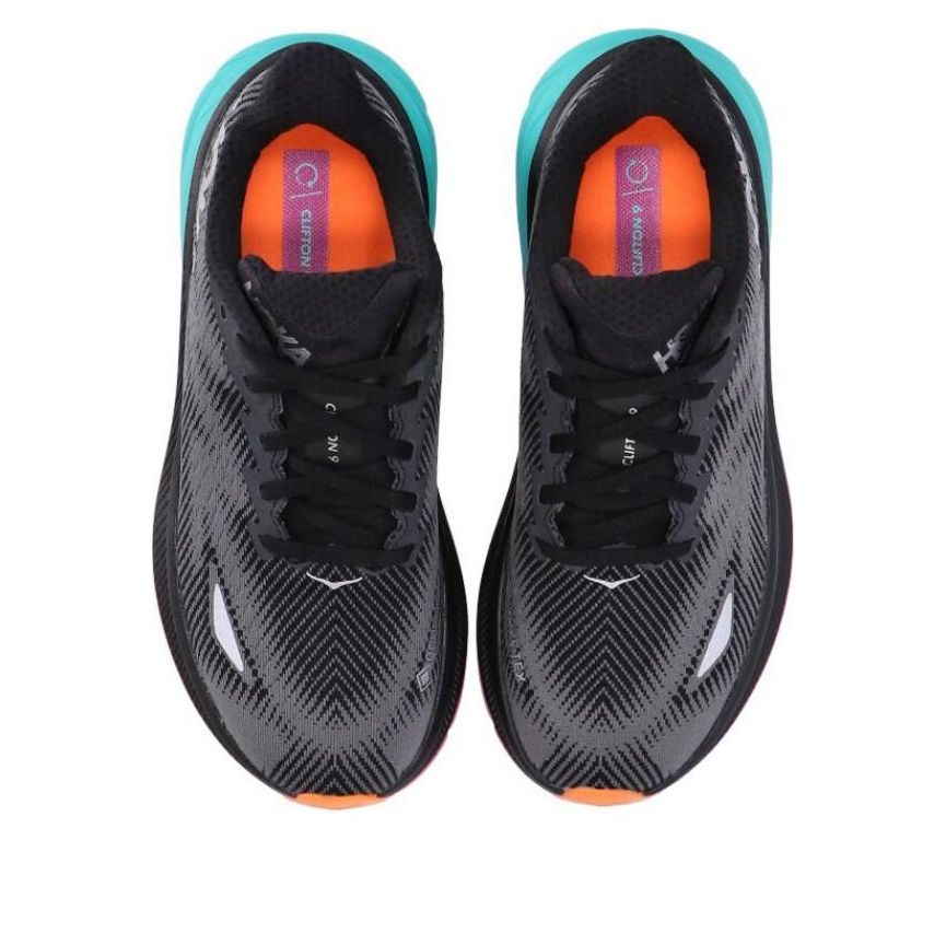 (WMNS) HOKA ONE ONE Clifton 9 Gore-Tex 'Black Electric Aqua' 1141490-BCQ