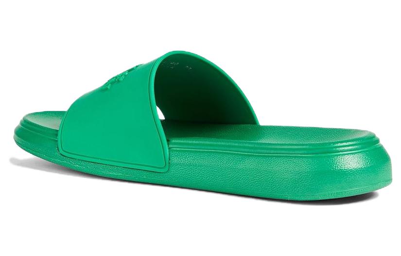 (WMNS) Alexander McQueen Embossed Rubber Slides 'Green' 666983W4QS03115