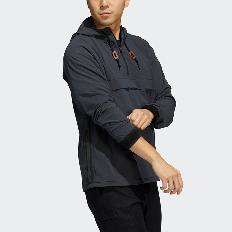 Men's adidas Adcrs Anorak Golf Sports Woven Carbon Black HG1129