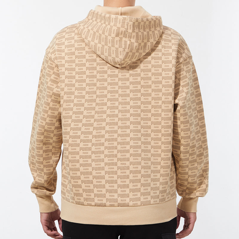 PUMA Luxe Aop Full Print Logo Knit Khaki 534409-20