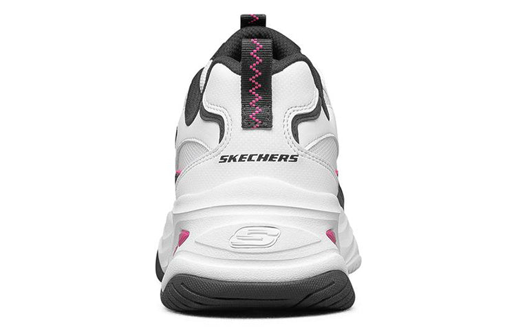 (WMNS) Skechers D'Lites 4.0 low running Shoes GS White/Black/Pink 896024-WBK