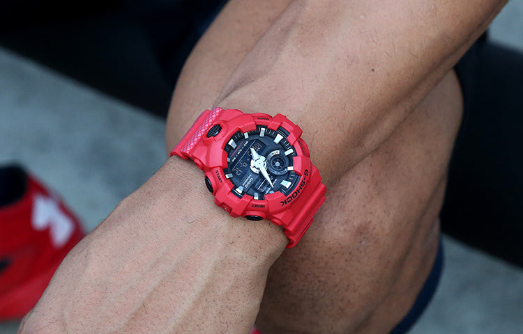 CASIO G-Shock Analog-Digital 'Red' GA-700-4APR