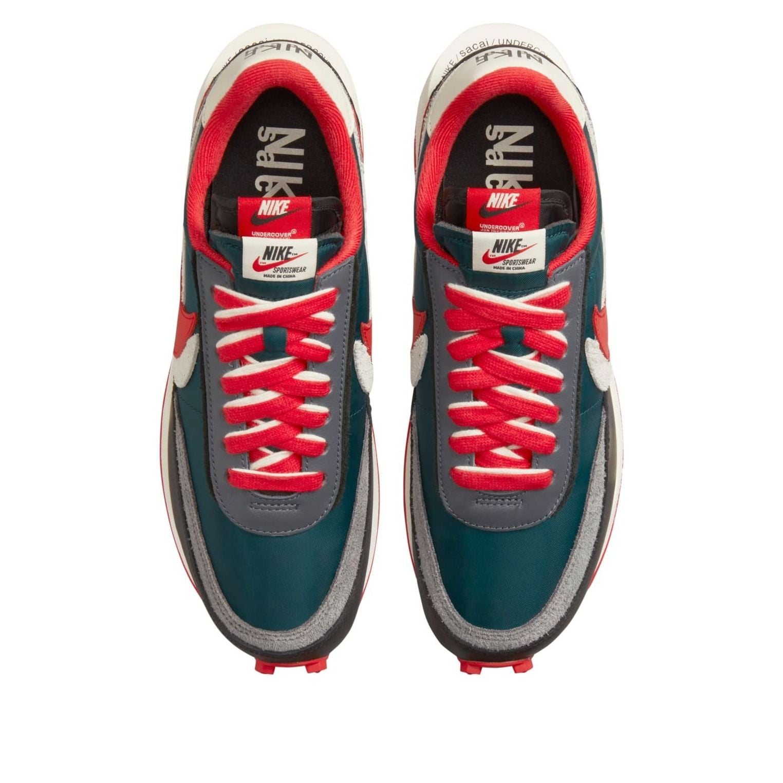 Nike x sacai x Undercover LDWaffle 'Midnight Spruce University Red' DJ4877-300