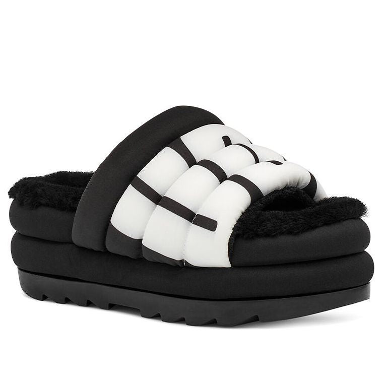 (WMNS) UGG Maxi Slide Logo 'Black' 1127067-BLK
