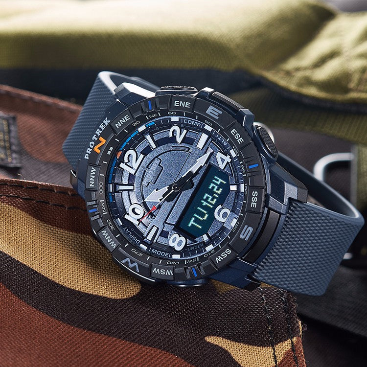 CASIO Quartz Waterproof Sports Mens Blue Analog/Digital Combo PRT-B50-2PR