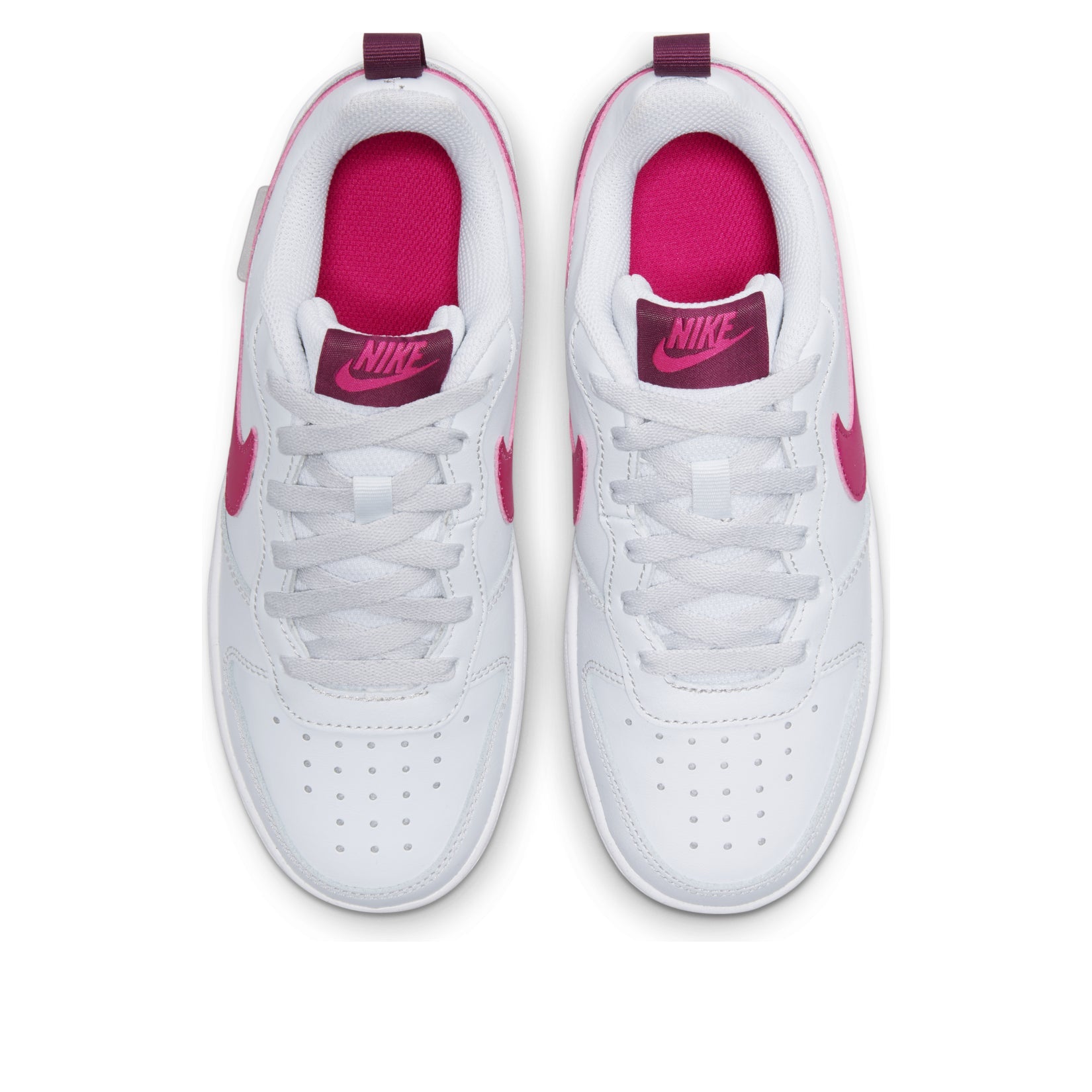 (GS) Nike Court Borough Low 2 'Pure Platinum Pink Prime' BQ5448-015