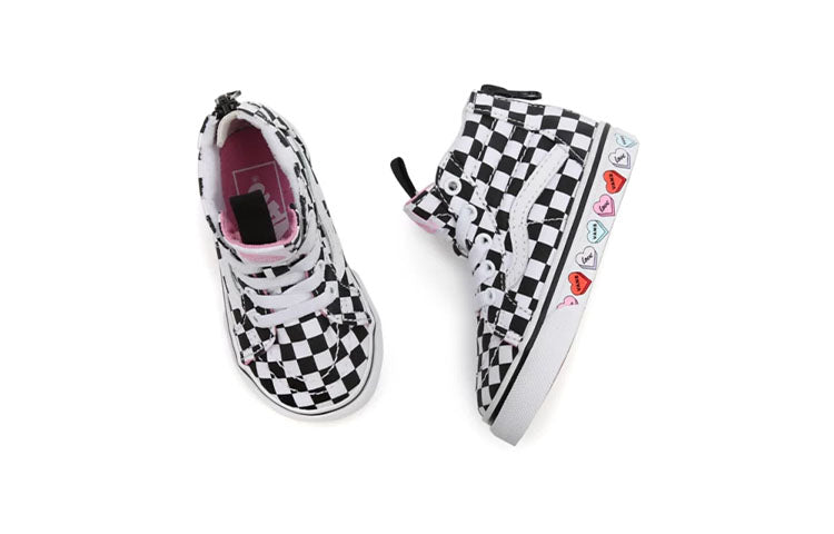 Vans Toddler Candy Hearts SK8-HI Zip 'Black White' VN000XG5ABY