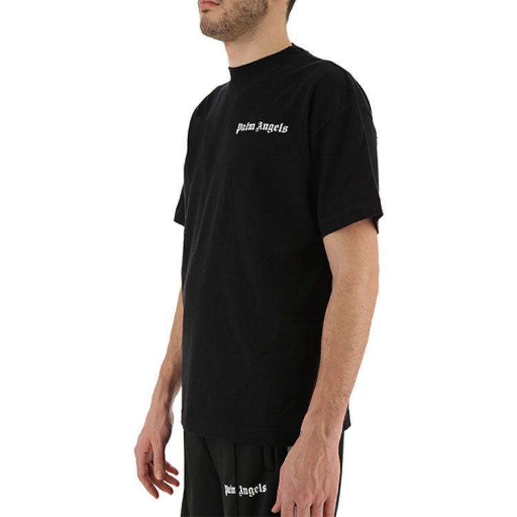 Men's PALM ANGELS Alphabet Printing Short Sleeve Black PMAA001S194130081001