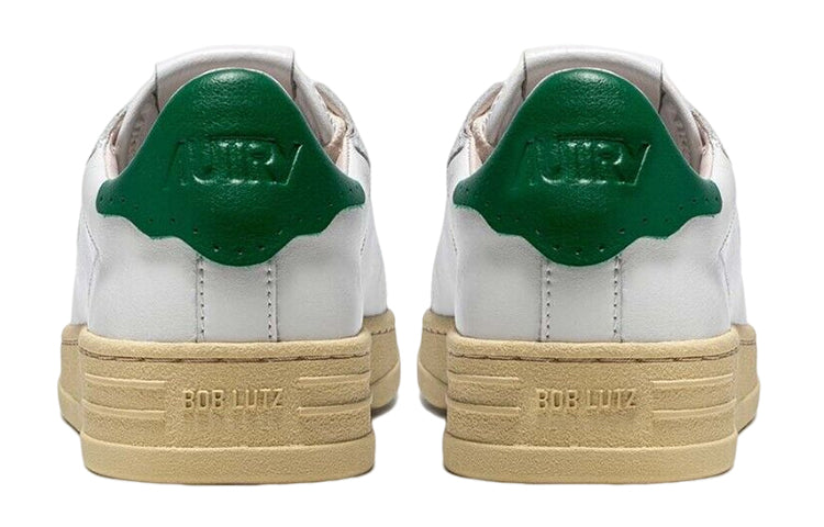Autry Bob Lutz Low Leather Sneakers 'White Green' BLLM-TC02