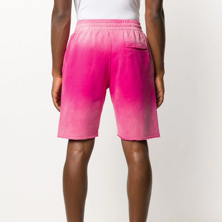 Men's Off-White Tie Dye Shorts Pink OMCI006F20FAB0013210