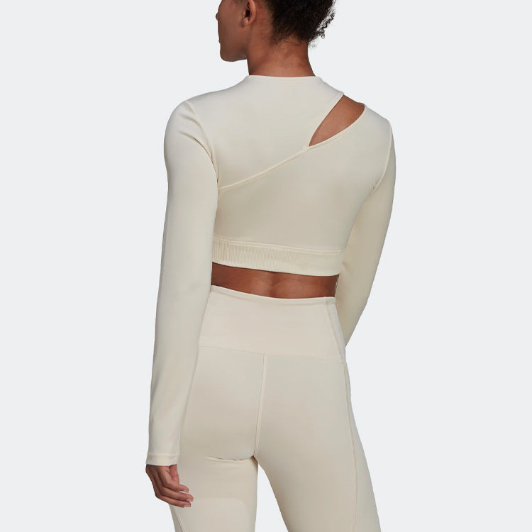 (WMNS) adidas Solid Color Sports Gym Long Sleeves Light Yellow HM3180