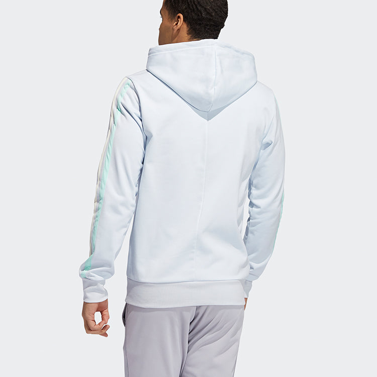 adidas Dame Decorate H Solid Color Basketball Casual Sports hooded Pullover Light Blue GU0506
