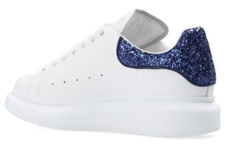(WMNS) Alexander McQueen Oversized Sneaker 'White Navy Glitter' 558945WIA4Y9095