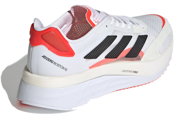 (WMNS) adidas Adizero Boston 10 'White Solar Red' FY4080