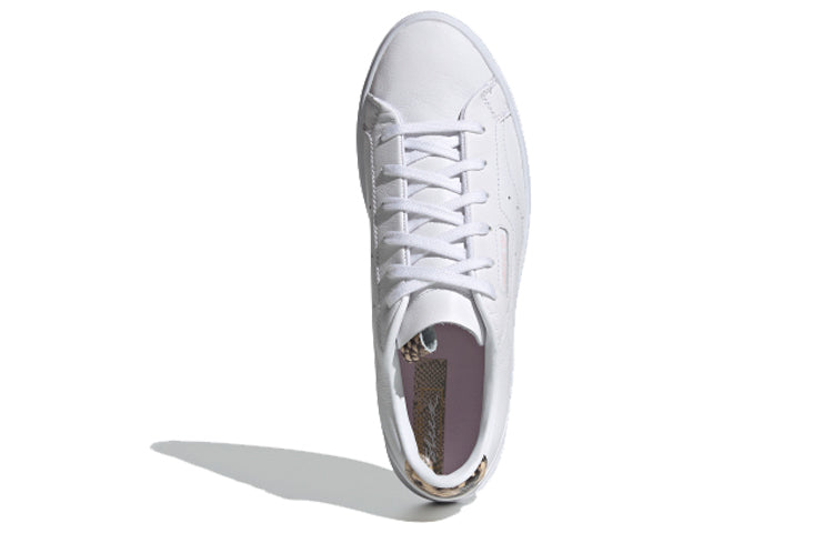 (WMNS) adidas originals Sleek Skate shoes 'White Brown' FX0051