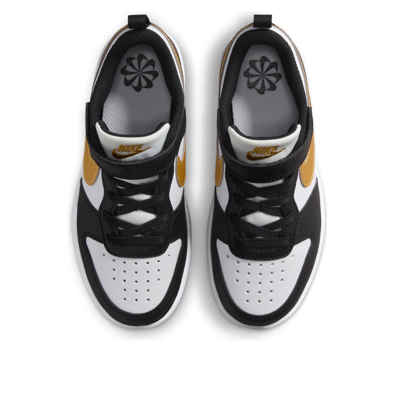 (PS) Nike Court Borough Low Recraft 'Black White Metallic Gold' DV5457-008