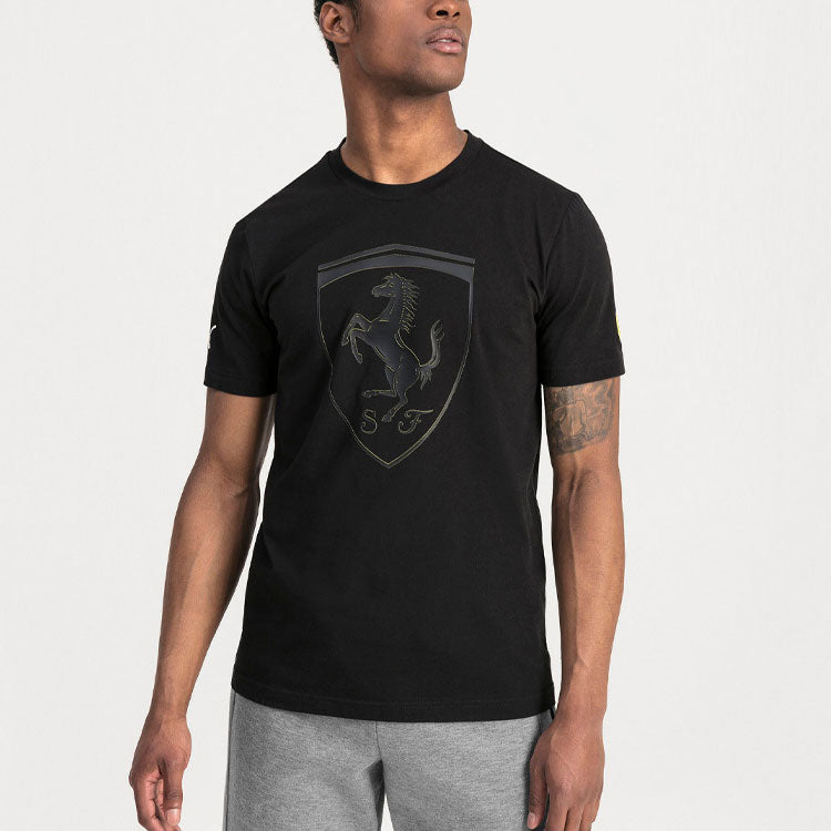 PUMA Scuderia Ferrari Big Shield T-Shirt 'Black Grey' 595554-02