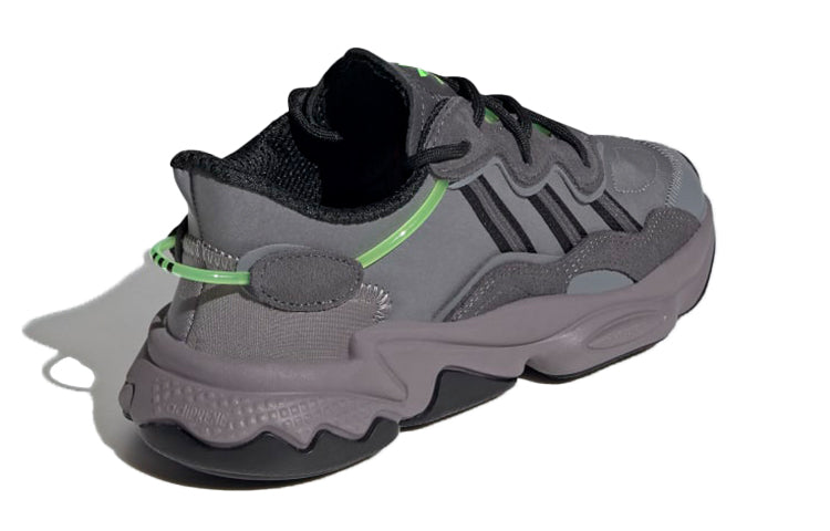 (GS) adidas originals Ozweego J Shoes 'Grey Black Green' FX5186