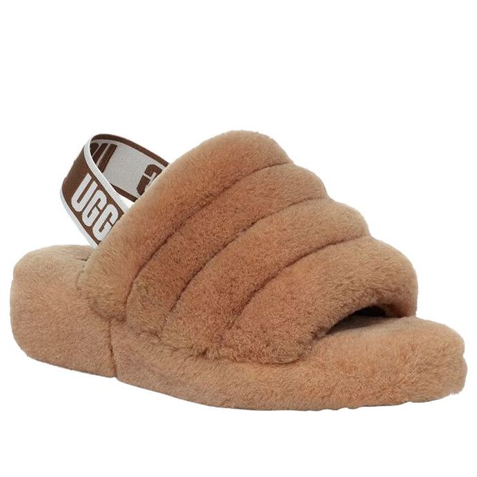 (WMNS) UGG Fluff Yeah Slides 'Chestnut' 1095119-CHE