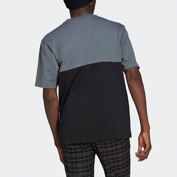 adidas Logo Adicolor Slices Trefoil Boxy Tee Men's Blue/black GN3504
