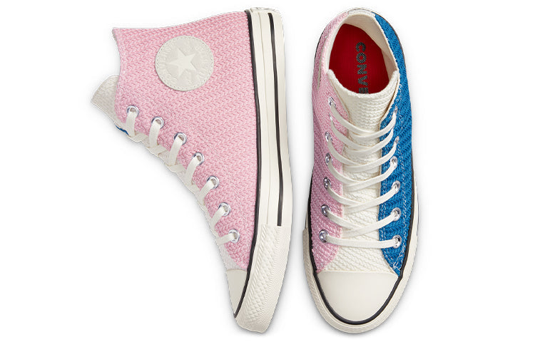 (WMNS) Converse Chuck Taylor All Star Runway Cable Blue Pink Hi Sneakers 'Pink Blue' 568664C