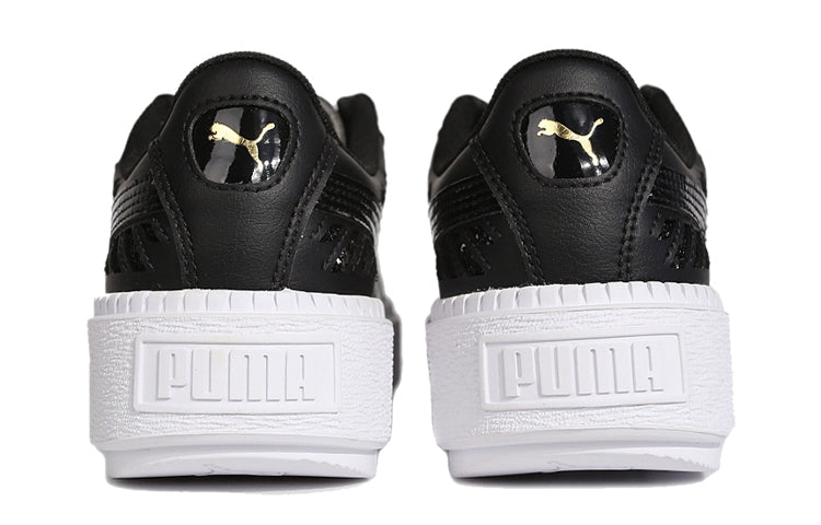 (WMNS) PUMA Platform Trace Metallic C Board Shoes Black 369170-01