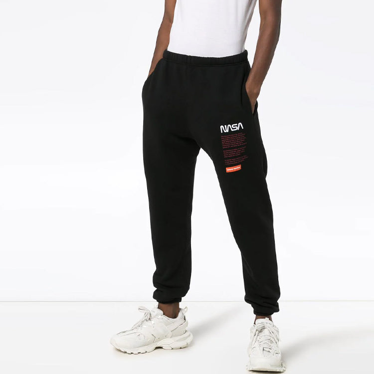 HERON PRESTON x NASA Facts Slim Pants 'Black' HMCH005F198080201088