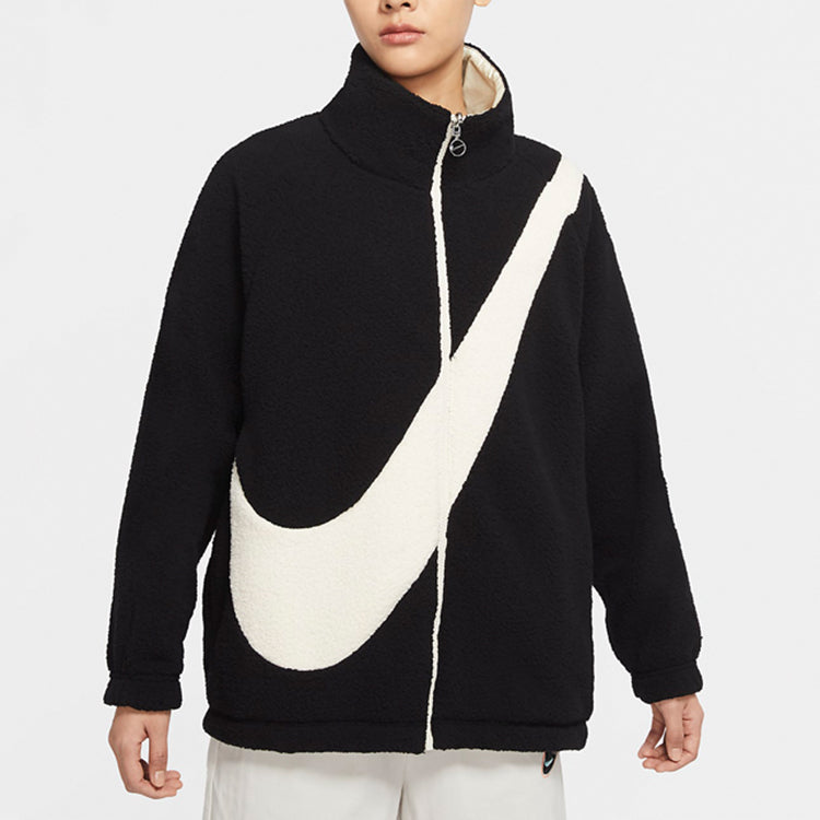 (WMNS) Nike Large Logo Casual Reversible Jacket Black DC5138-010
