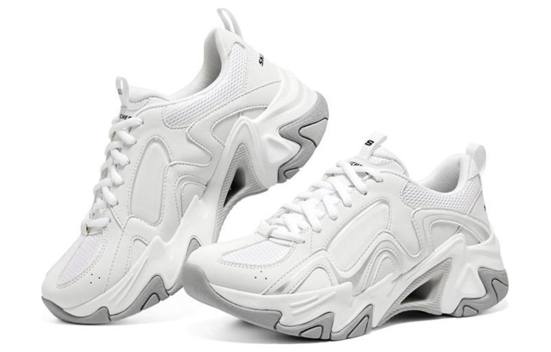 (WMNS) Skechers Stamina V3 Shoes 'White Grey' 896151-WSL
