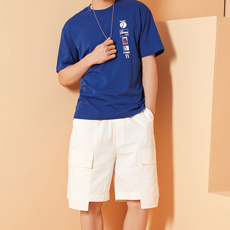 Li-Ning Paris fashion week SS20 Series Short Sleeve Navy Blue AHSQ115-3